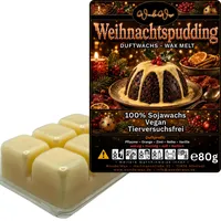 WonderWax Duftwachs Wax Melts für Duftlampe, 6 Würfel Duftmelt Wachsmelt Sojawachs Duftwachs Würfel für Raumdüfte, Wachs Duftöl Winter Indoor Schmelzen für Aromalampe Weihnachtspudding
