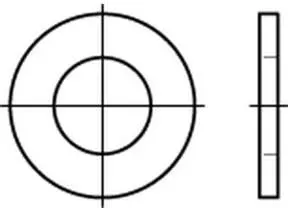 ISO 7091 Flache Scheibe Stahl 52mm ohne Fase