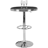 KADIMA DESIGN Retro-Bartisch rund 60 x 68 cm Grau