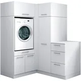 laundreezy Mehrzweckschrank-Set 150 x 200 x 68 cm Weiß