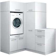 laundreezy Mehrzweckschrank-Set 150 x 200 x 68 cm Weiß
