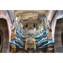 Fototapete PAPERMOON "ARCHITEKTUR-KATHEDRALE BAROQUE FASSADE ORGAN KIRCHE", bunt, B:3,00m L:2,23m, Vlies, Tapeten
