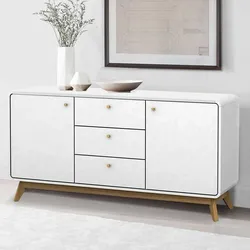 Weißes Sideboard im Skandi Design 140 cm breit