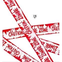 Beware Of Zombies Absperrband 7,20cm - OS