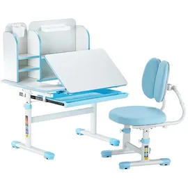 Vevor Kinderschreibtisch mit Stuhl höhenverstellbar 54-73 cm MDF blau