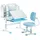 Vevor Kinderschreibtisch mit Stuhl höhenverstellbar 54-73 cm MDF blau