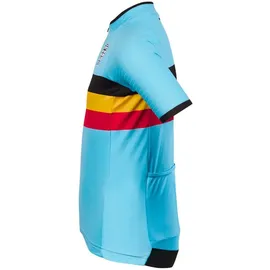 Bioracer Belgium Icon Classic Kinder Kurzarmtrikot blau