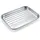 OEM Grillkorb 35 x 24 cm Edelstahl silber