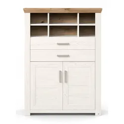 set one by Musterring Highboard York Dekor Pino-Aurelio / Eiche Artisan