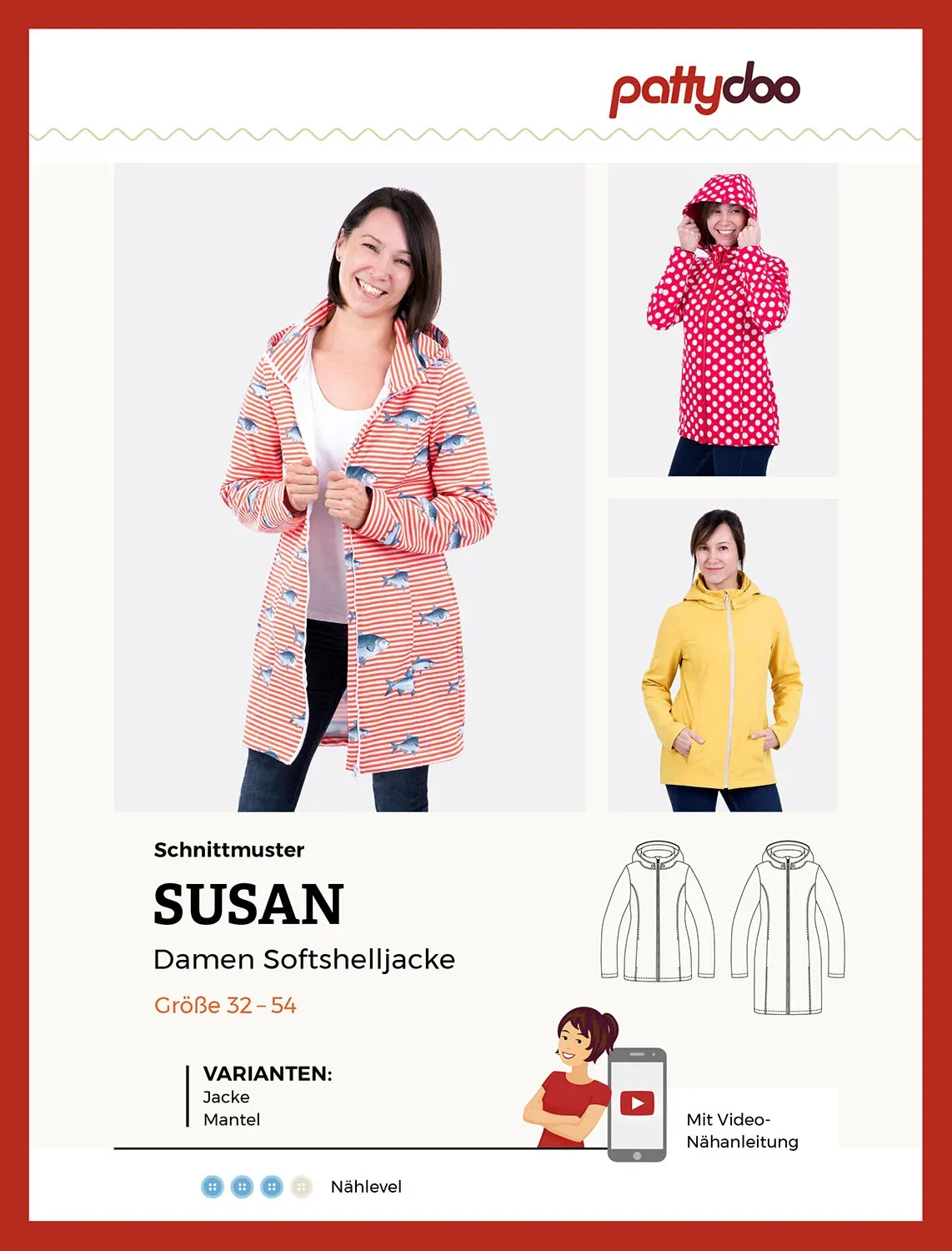 Pattydoo Papierschnittmuster Softshelljacke Susan