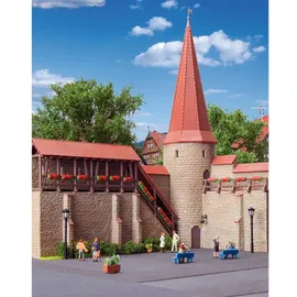 Kibri Stadtmauer mit Rundturm in Weil 38915 H0