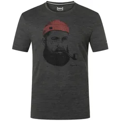 super natural Wander-/Freizeit Tshirt Sailor Tee (Merino-Mix) dunkelgrau Herren