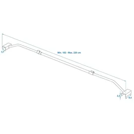 Preiswert & Gut 4x Flachplanenbügel verstellbar 152–220 cm Planenhalter Anhänger aus Stahl