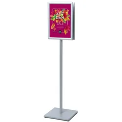 SHOWDOWN Displays Showdown Infoständer Design Standard - DIN A3 - Doppelseitig - Aluminium / Stahl - Silber