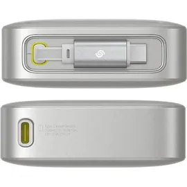 Baseus Free2Pull Powerbank mit Usb-c-anschluss und einziehbarem USB-C-Kabel - grau