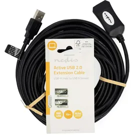 Nedis USB-A auf USB-A 10,0 m Schwarz
