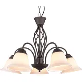 meineWunschleuchte 5-flg. Ø 60 cm rund rostoptik