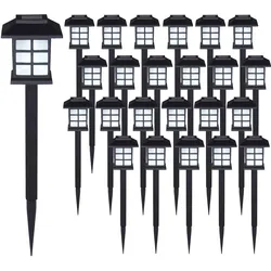 LED Solarleuchten 24er-Set Schwarz
