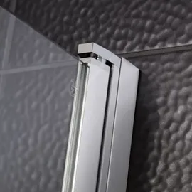 HSK Favorit Nova Eckeinstieg mit 2 Pendeltüren, Größe: 80 x 195 cm, Duschkabine: Alu-silbermatt: ESG klar