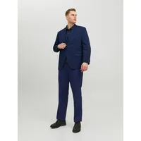 Jack & Jones PlusSize Anzug "JPRFRANCO SUIT NOOS PLS", Herren, Gr. 68, N-Gr, blau (medieval blau), Web, Obermaterial: 78% Polyester, Viskose, 5% Elasthan, JACK & JONES PLUSSIZE, unifarben, slim fit, Anzüge, aus Polyester, Viskose und Elasthan, Slim Fit Passform, pflegeleicht