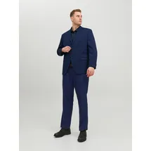 Jack & Jones PlusSize Anzug "JPRFRANCO SUIT NOOS PLS", Herren, Gr. 68, N-Gr, blau (medieval blau), Web, Obermaterial: 78% Polyester, Viskose, 5% Elasthan, JACK & JONES PLUSSIZE, unifarben, slim fit, Anzüge, aus Polyester, Viskose und Elasthan, Slim Fit Passform, pflegeleicht