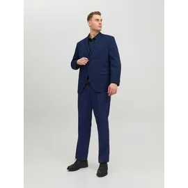 Jack & Jones PlusSize Anzug "JPRFRANCO SUIT NOOS PLS", Herren, Gr. 68, N-Gr, blau (medieval blau), Web, Obermaterial: 78% Polyester, Viskose, 5% Elasthan, JACK & JONES PLUSSIZE, unifarben, slim fit, Anzüge, aus Polyester, Viskose und Elasthan, Slim Fit Passform, pflegeleicht