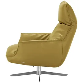 KOINOR Sessel Isira Leder 80 x 102 x 102 cm Grün drehbar mit Kopfteil