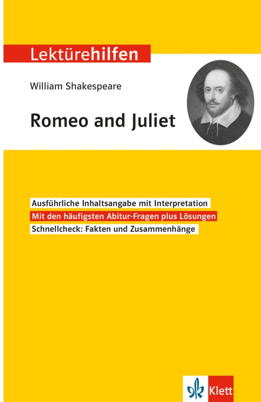 Klett Lektürehilfen / Klett Lektürehilfen William Shakespeare, Romeo Und Juliet, Kartoniert (TB)