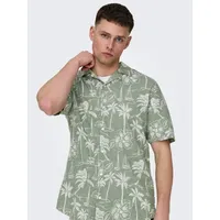 ONLY and SONS ONSCaiden Reg Hawaii AOP Linen SHIRT NOOS«,