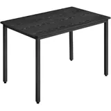 VASAGLE Esstisch 70 x 110 x 77 cm ebenholzschwarz/mattschwarz