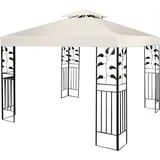 3x3m Ersatzdach Doppeldach mit Ablaufloechern & Klettverschlüssen für Pavillon, Pavillondach Ersatzbezug, Pavillonabdeckung Beige - Costway