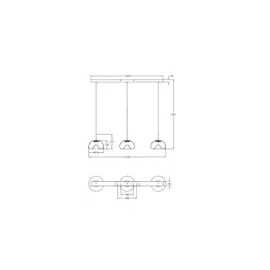 Fabas Luce 3-flammige Pendelleuchte - 30W dimmbare LED - Transparentes lineares Design