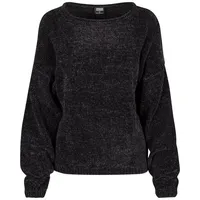 URBAN CLASSICS Chenille Sweatshirt Schwarz M