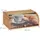 Relaxdays Brotkasten Bambus, Rolldeckel mit Motiv, aromadichte Brotaufbewahrung, mit Ablagefläche, HBT 17x40x27cm, natur