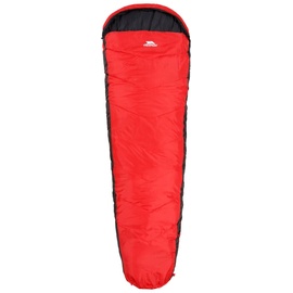 Trespass Doze, Red, Drei Jahreszeiten Schlafsack mit Zweiwegereißverschluss 230cm x 85cm x 55cm, Rot