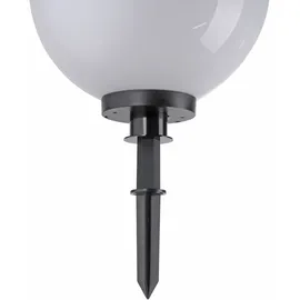 just light. Just Light, Kugelleuchte Gartenlampe 2er SET Erdspiess, weiss, spritzwasserschutz (E27, IP44)