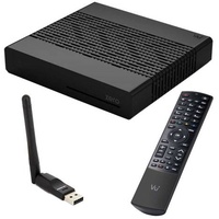 VU+ ZERO Black Digital Sat TV Receiver 1x DVB-S2 Tuner SAT Linux FullHD 2x USB, 12V externe Netzteil mit Wlan-Stick Antenne 150 Mbits