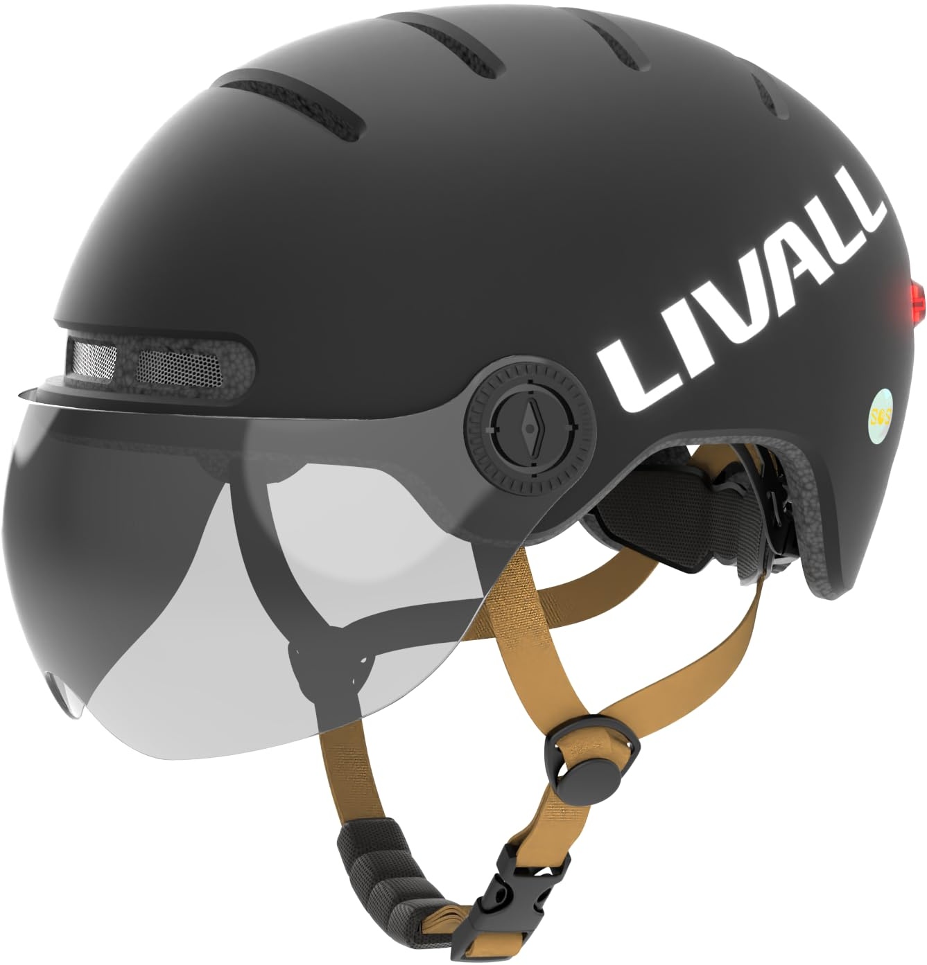 LIVAL L23_Smarter City-Helm mit Visier in schwarz_L_58-62 cm