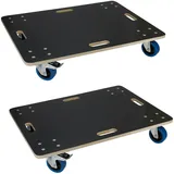 ECD Germany 2Er Set Transportroller mit 2 Feststellbremse 60x80 cm bis 800kg
