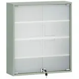 Lomadox Mehrzweckschrank BELFORT-80 Medizinschrank in Pistaziengrün, abschließbar, Glastür, 65 cm breit grün