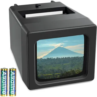 digitpro 35mm Diabetrachter für alte Dias, Dia-Betrachter 2X Vergrößerung LED beleuchteter Diaprojektor für 35mm Dias, AA Batterie betrieben (2 AA Batterien enthalten)