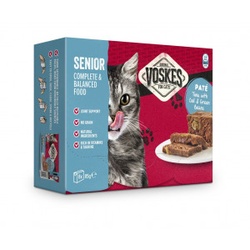 Voskes Senior Paté Thunfisch mit Kabeljau & grünen Bohnen Nassfutter Katze (8x85 g) 8 x 85 g