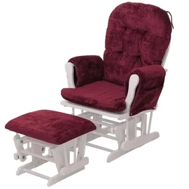 MCW Relaxsessel MCW-C76 Schaukelstuhl 59 x 59 x 108 cm bordeaux