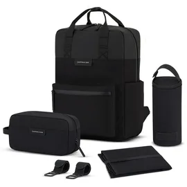 KAPTEN & SON Bergen Wickelrucksack schwarz