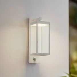 LUCANDE Ferdinand, LED Draußen Wandleuchte w/Sensor weiß, Sensor, 38 cm - Weiß