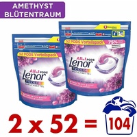 Lenor All-in-1 Pods Color Waschmittel Amethyst Blütentraum für 104 Waschladungen