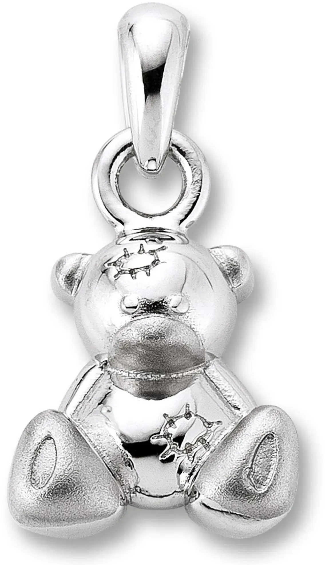 Ketten-Anhänger ONE ELEMENT "Teddybär Anhänger aus 925 Silber", silber, Schmuckanhänger, Mädchen, Silber 925 (Sterlingsilber), Damen Silber Schmuck Teddybär