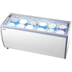 VEVOR 567L Kommerzielle Eisvitrine Gelato-Tauch-Gefrierschrank Eiscreme-Vitrine