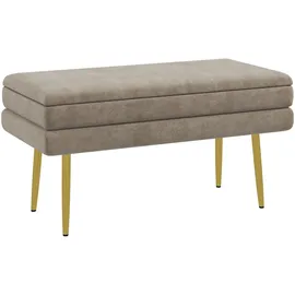Homcom Polsterbank Beige 79 x 37 x 43 cm