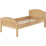 Erst-Holz Erst-Holz® Massivholzbett geschwungenes Seniorenbett Buche natur 90x200 Einzelbett Bettgestell Holzbett 60.75-09FL